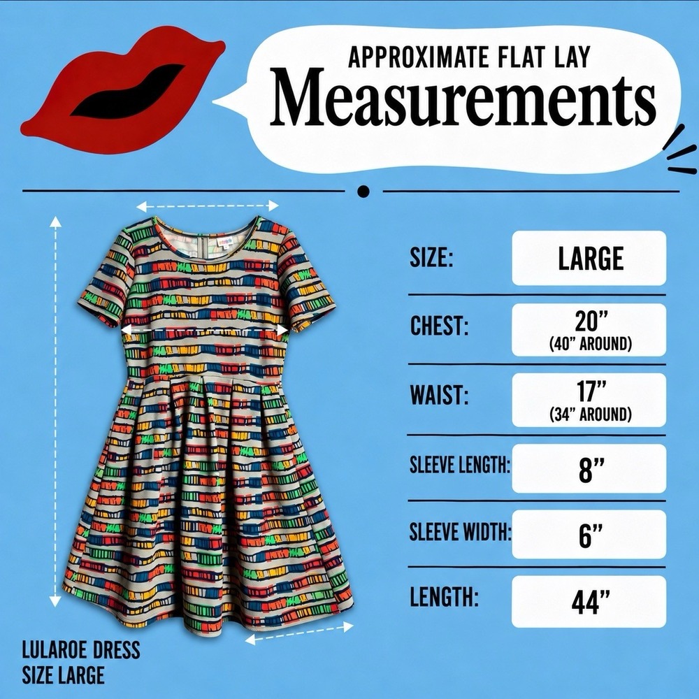 LuLaRoe Amelia Dress L Gray Multicolor Geometric Fit Flare Pleated Pockets Retro - Picture 4 of 13